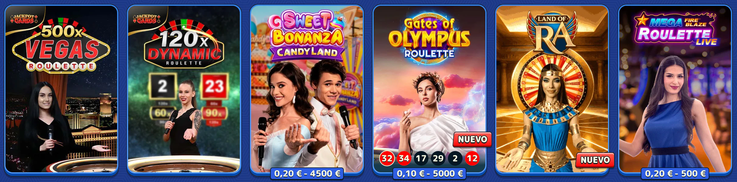 Mesas de casino en directo con crupier en Pistolo Casino